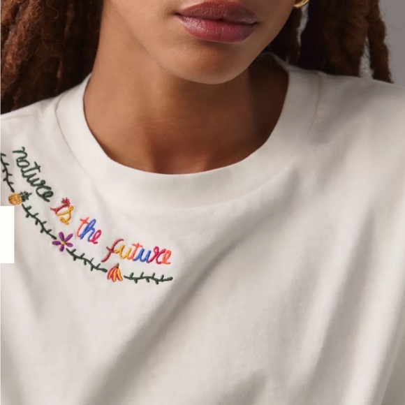 Farm Rio Nature is the Future Embroidered Muscle Tee Size Large New with Tags - Picture 5 of 5